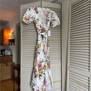 Reformation Floral Wrap Dress size s